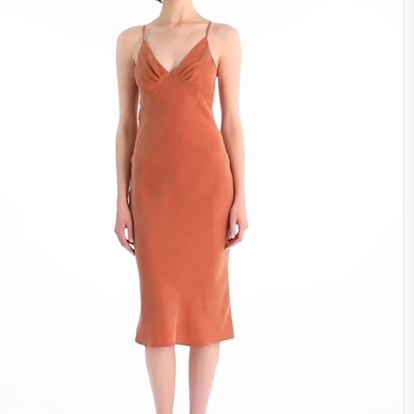 Keepsake Midi Dress In Rust - Picture 6 of 11